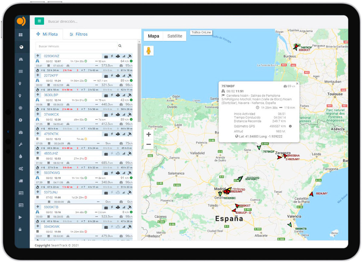 Todos sus vehículos en tiempo real